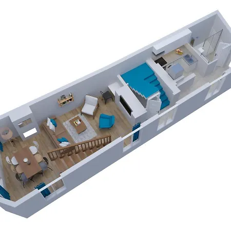 Freedom Grand Triplex Lumineux Decoration Contemporaine - Plein Centre Historique - Parking Gratuit A Proximite Proche Commerces Restaurants - Plages Du Debarquement Apartamento *